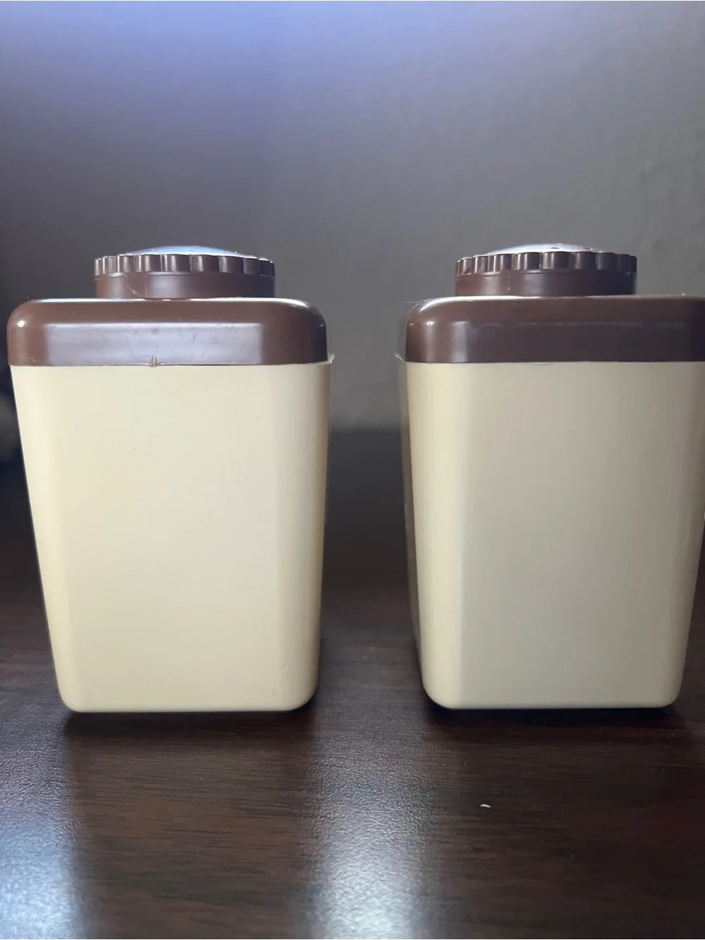 Vintage Large Plastic Salt and Pepper Shakers 60s